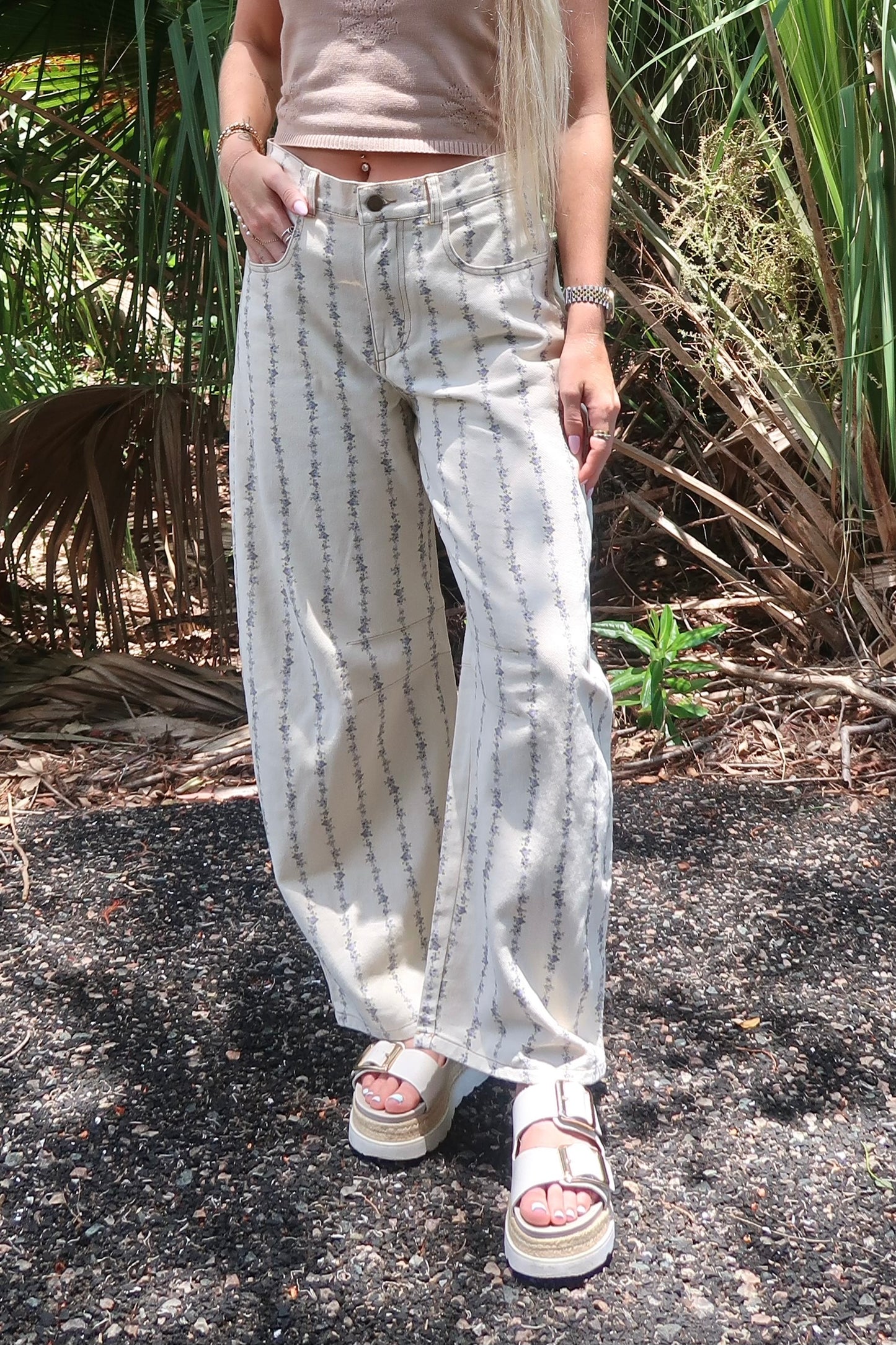 Blossom Barrel Jeans