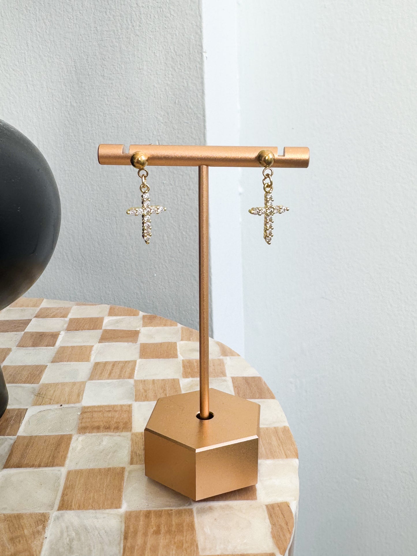 God is Good Cross Earrings