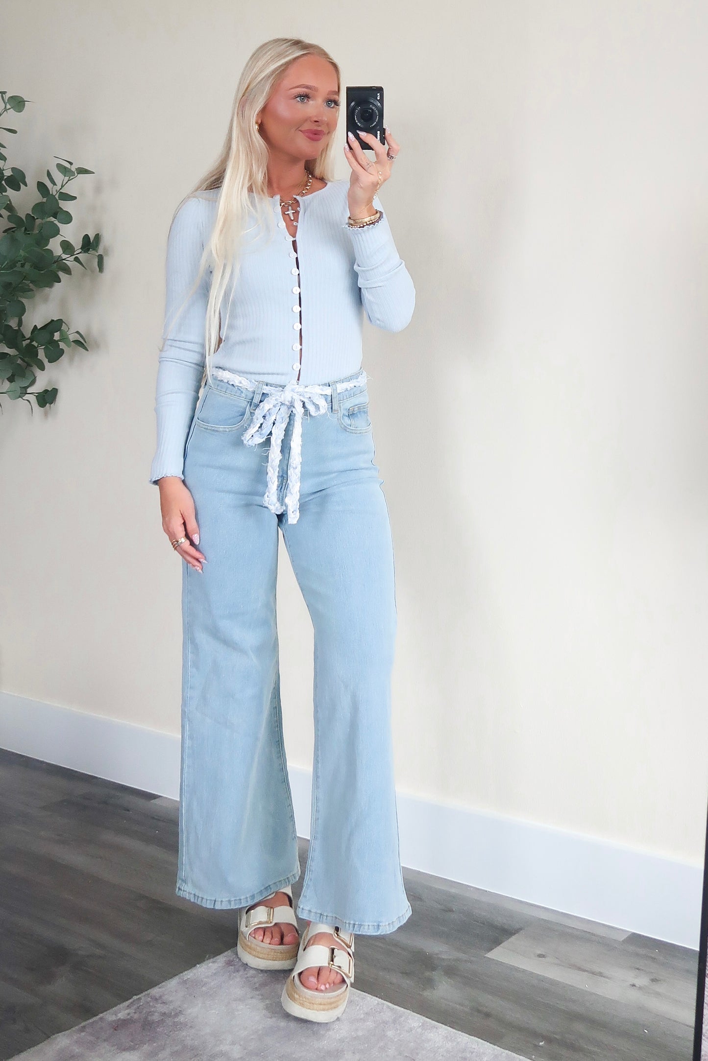 Braided Belt Jeans