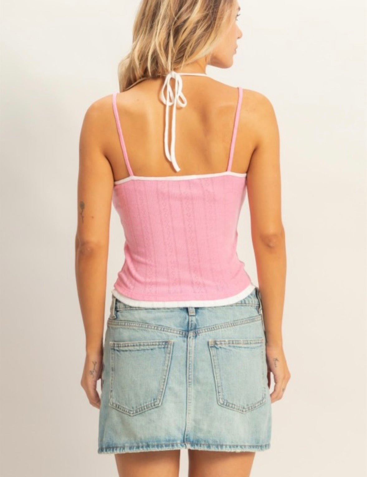 Pink Sugar Pointelle Tank