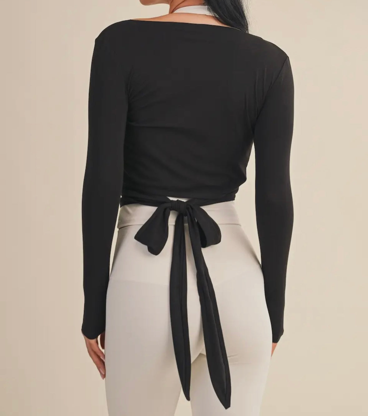 Black Wrap Top