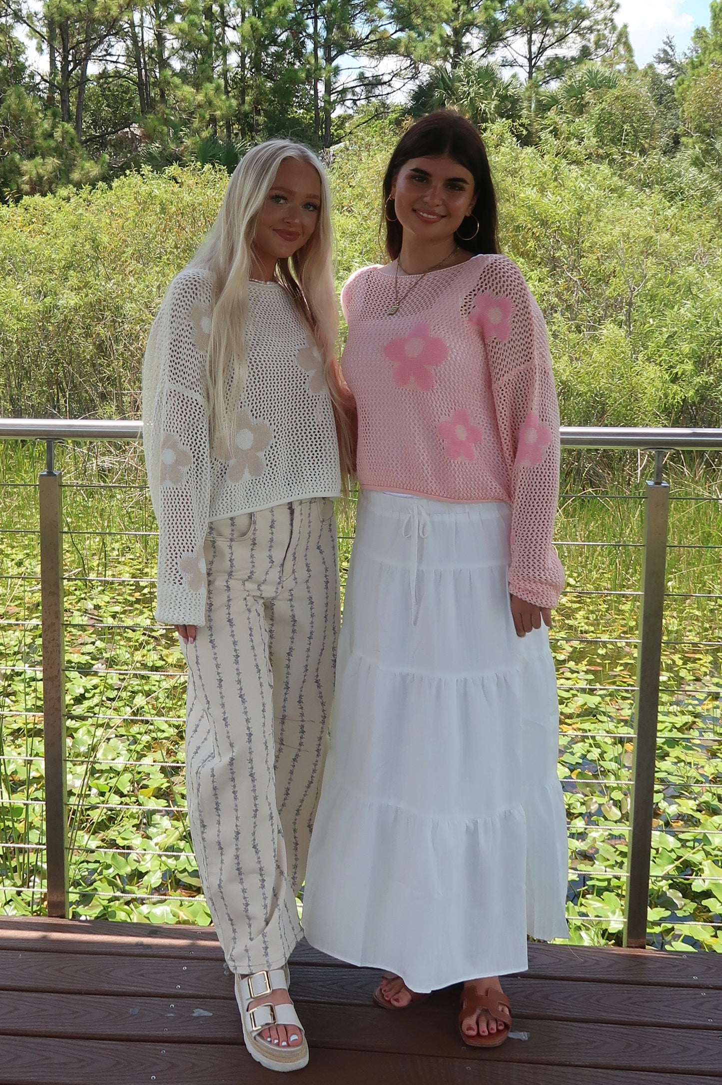 Petal Knit Sweater- Pink