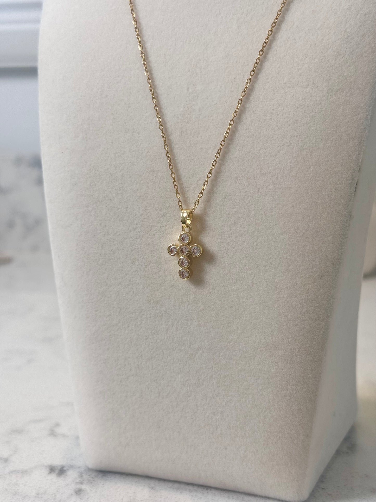 Rhinestone Cross Necklace