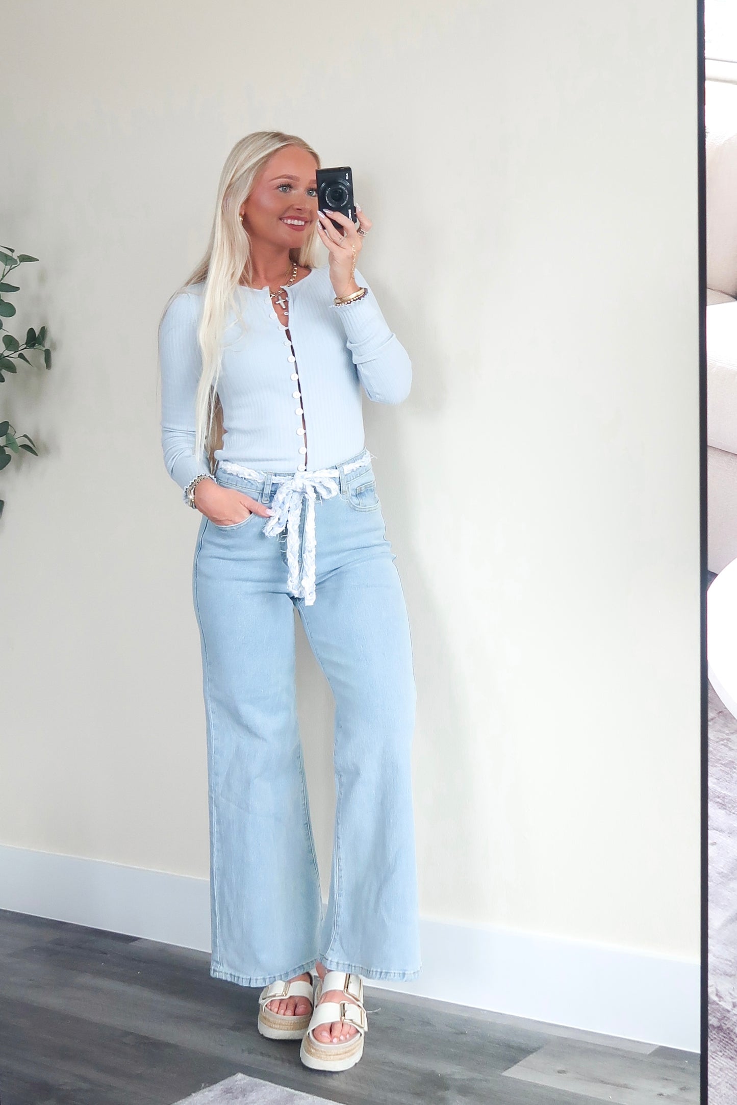 Braided Belt Jeans