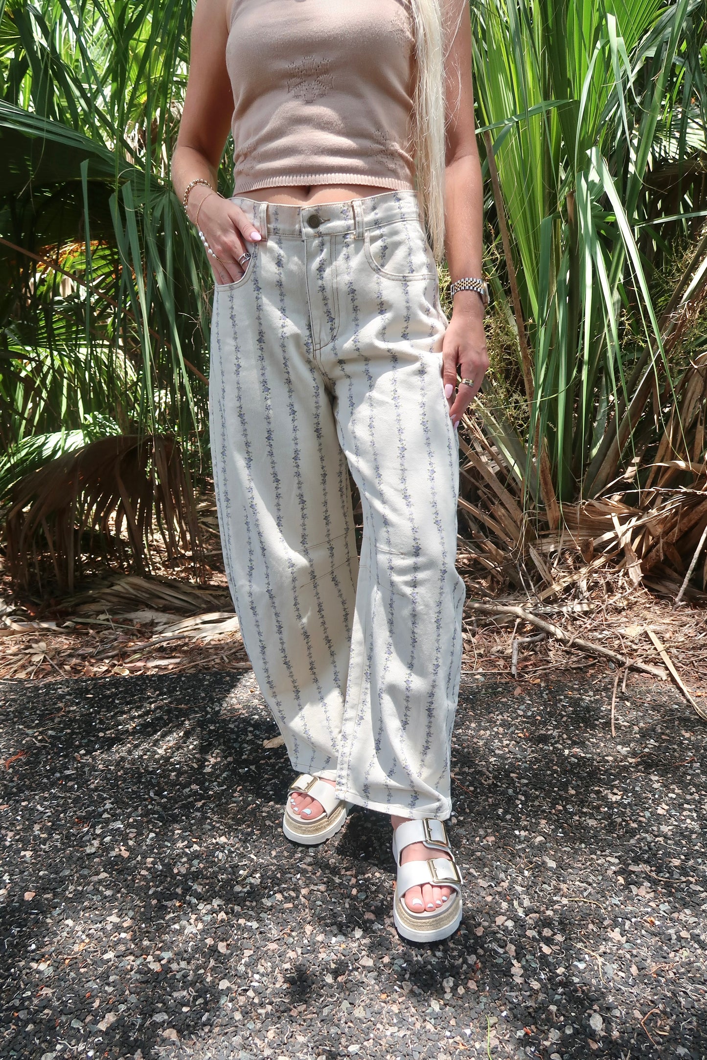 Blossom Barrel Jeans