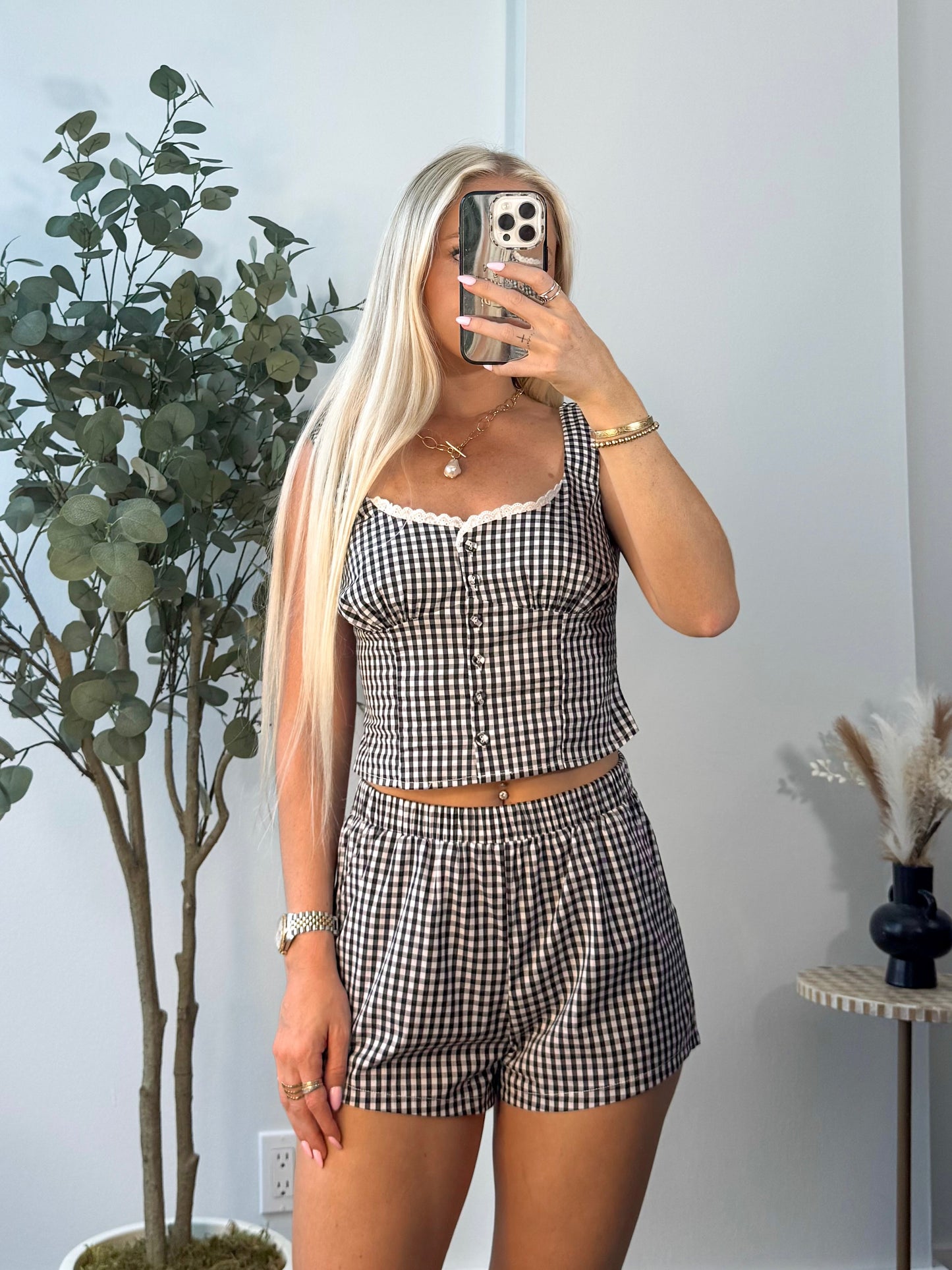 Gingham Girl Set