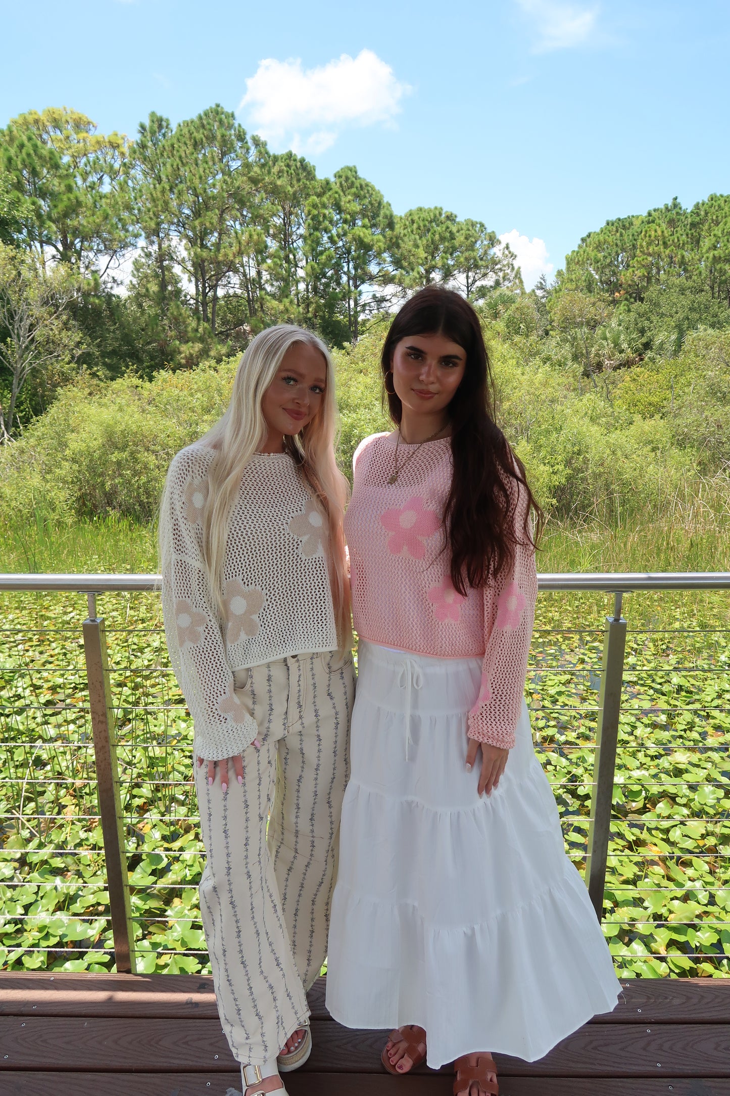 Petal Knit Sweater- Pink