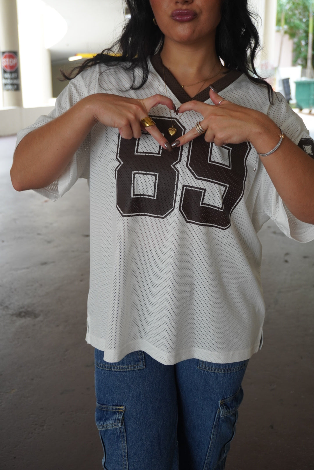 89 White & Brown Jersey