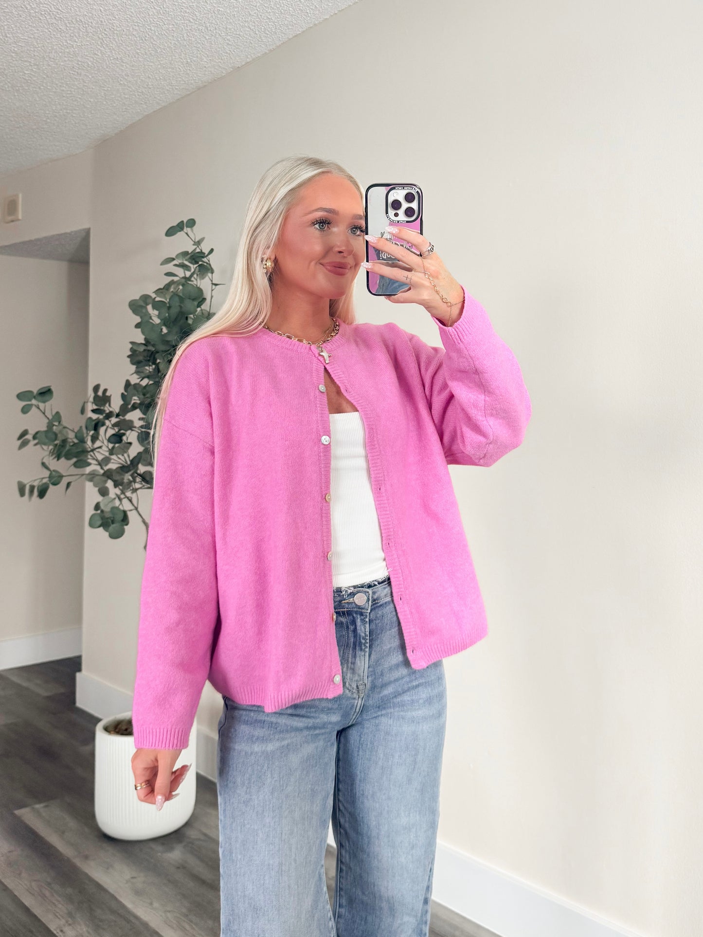 Bubblegum Cozy Cardigan
