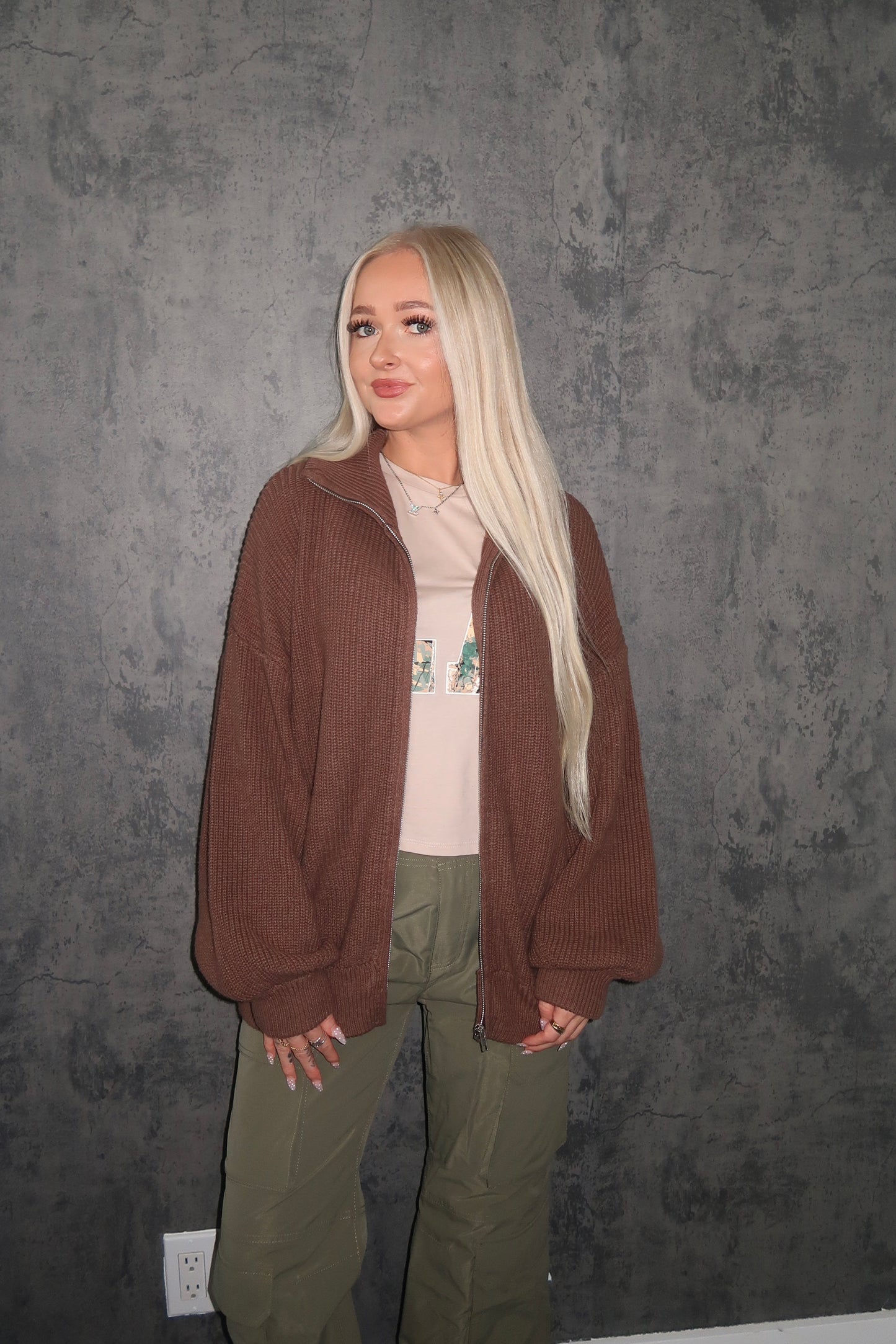 Oversized Knit Jacket