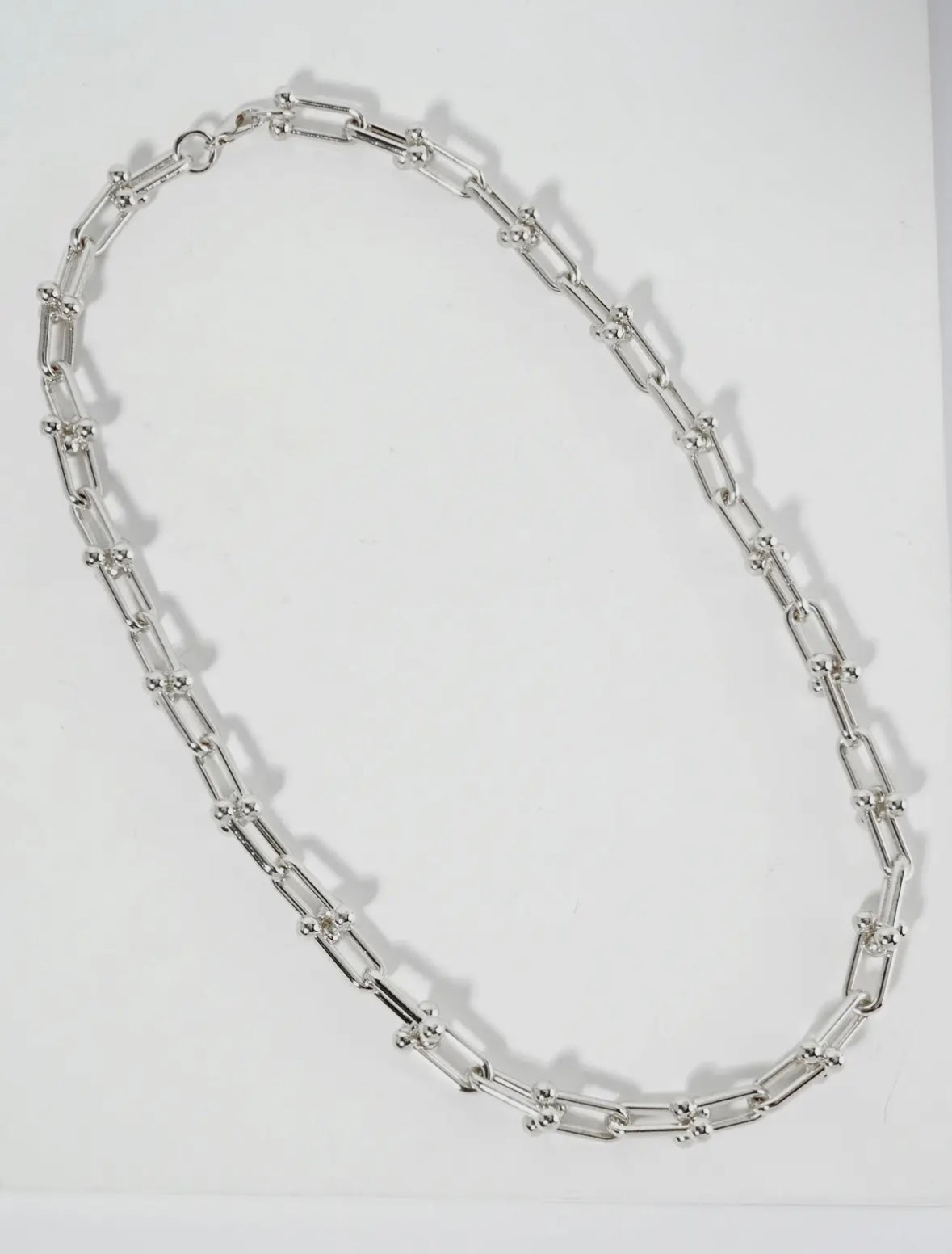 Graduated Link Necklace- Silver