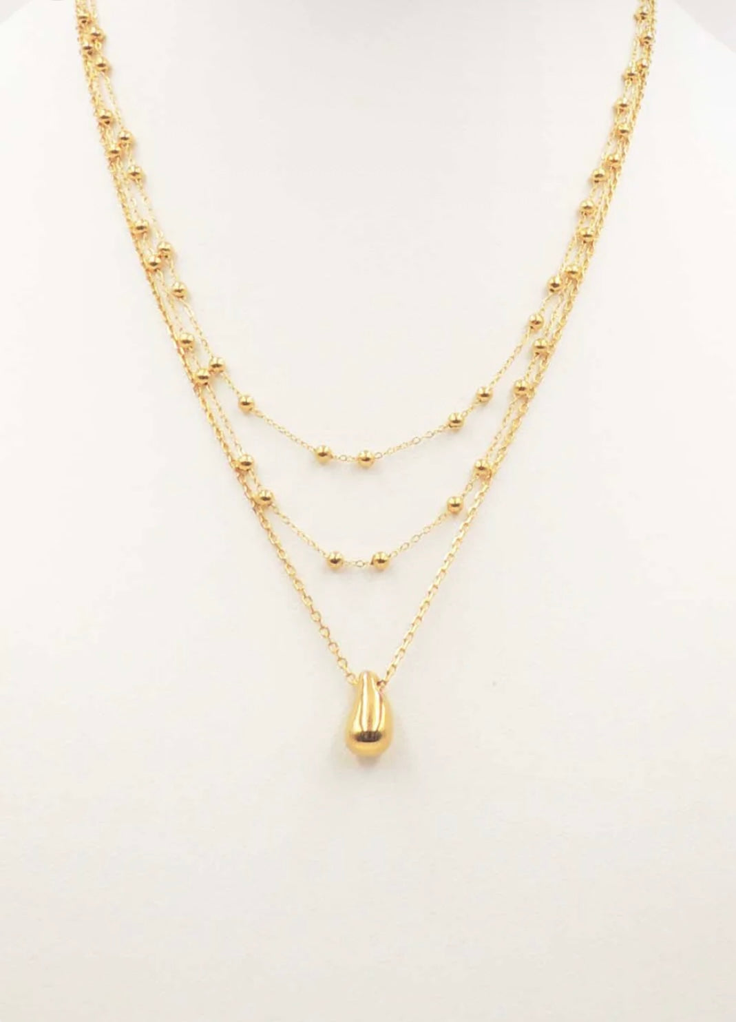 Layered Teardrop Necklace