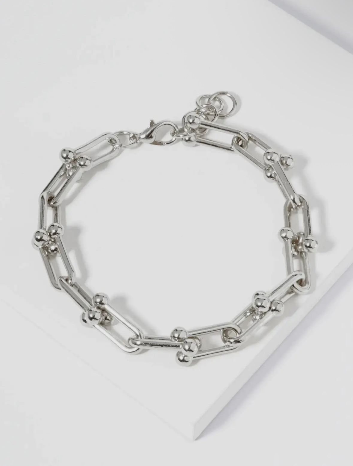 Graduated Link Bracelet- Silver