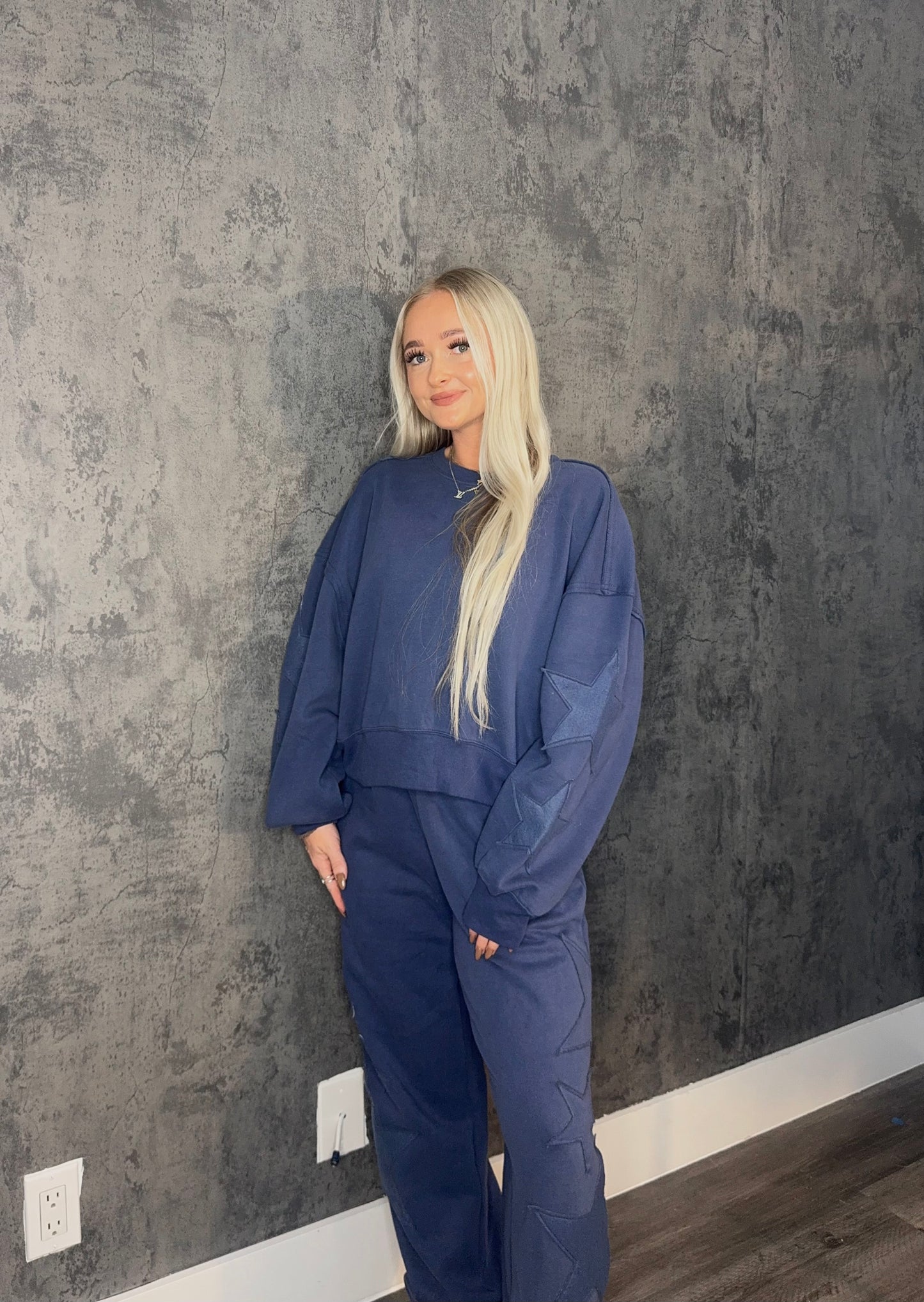 Star Sweat Set- Blue