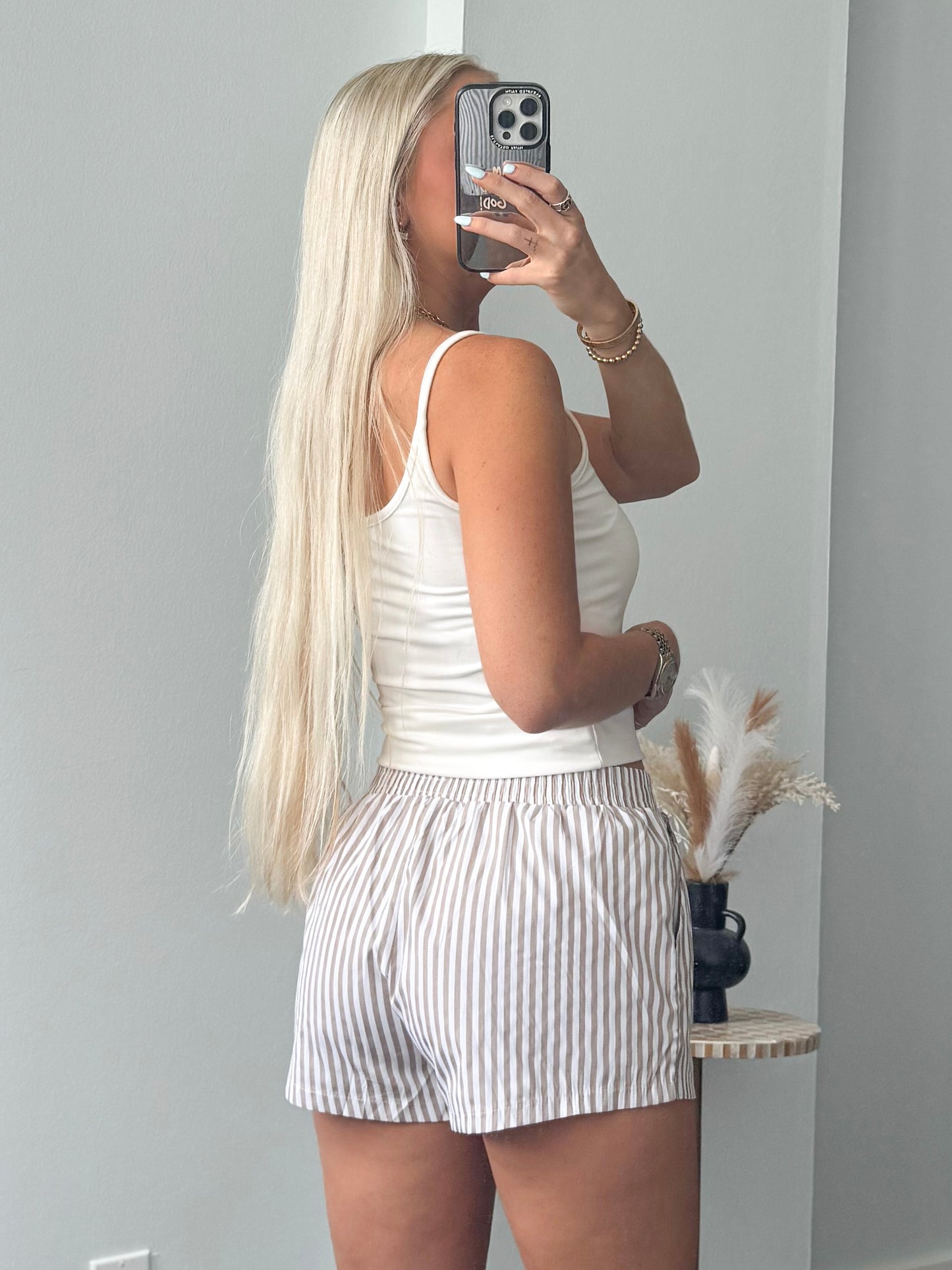 Coastal Stripes Shorts (Size Up)
