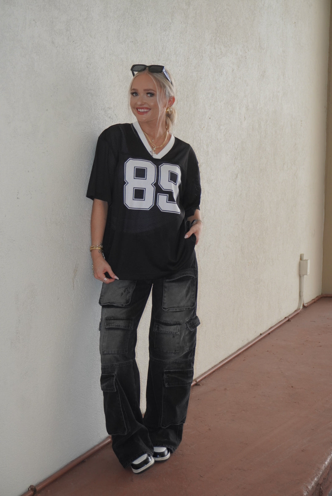 Multi Pocket Black Cargo Jeans