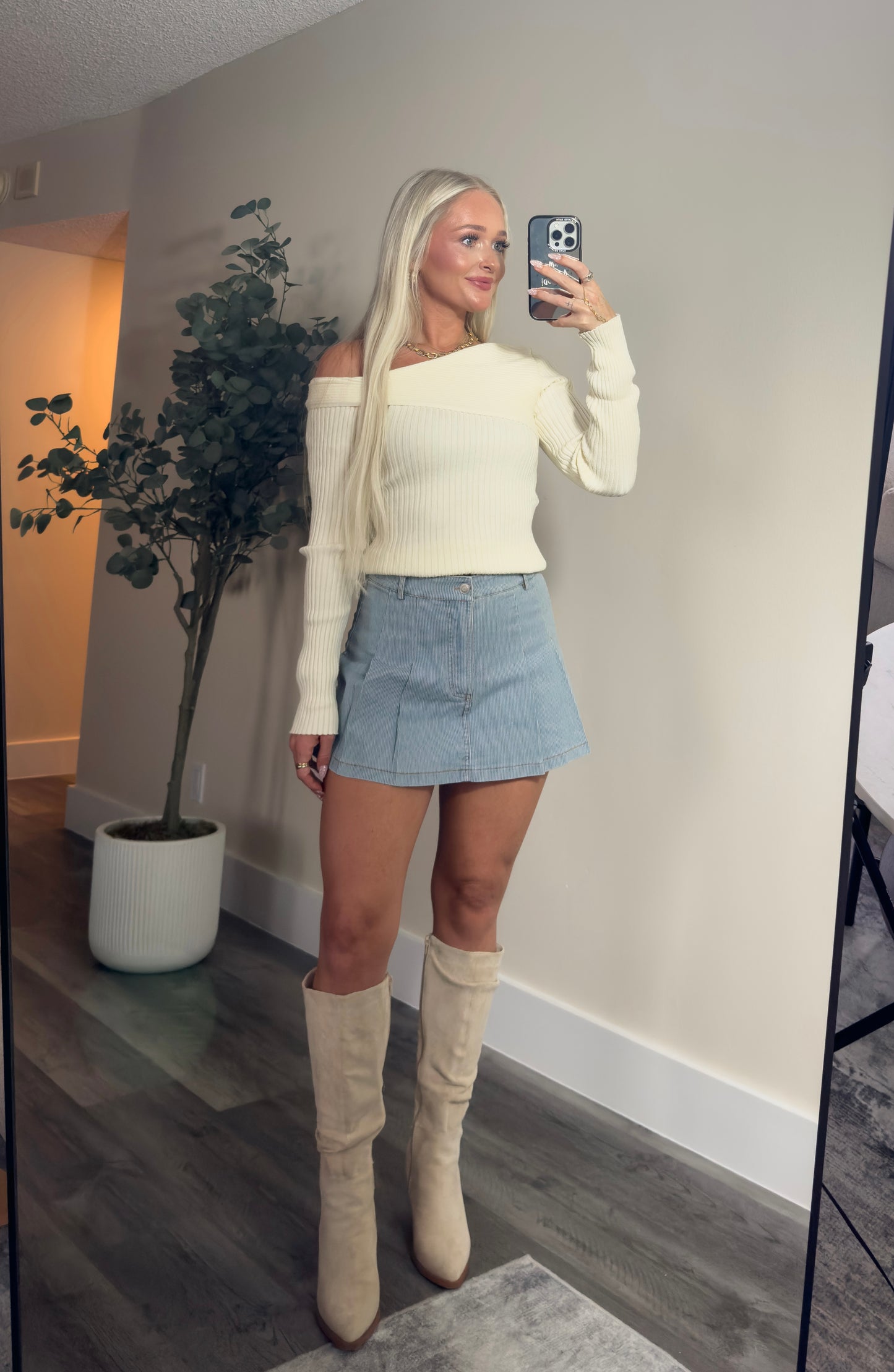 Mckenna Knit Long Sleeve- Cream