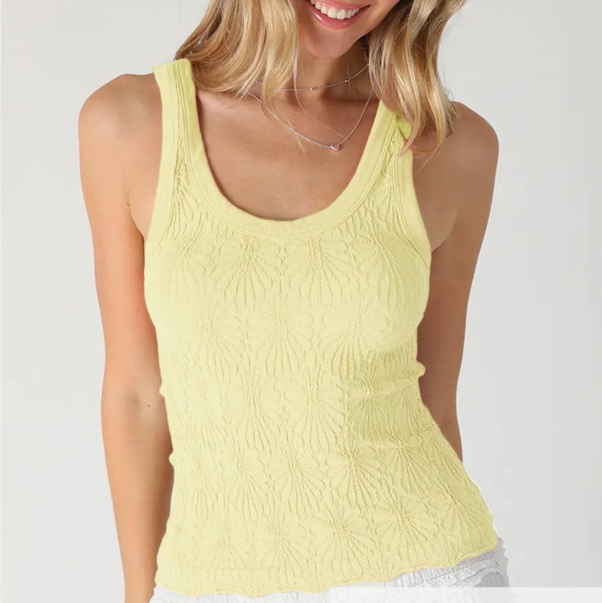 Yellow Flower Reversible Seamless Tank