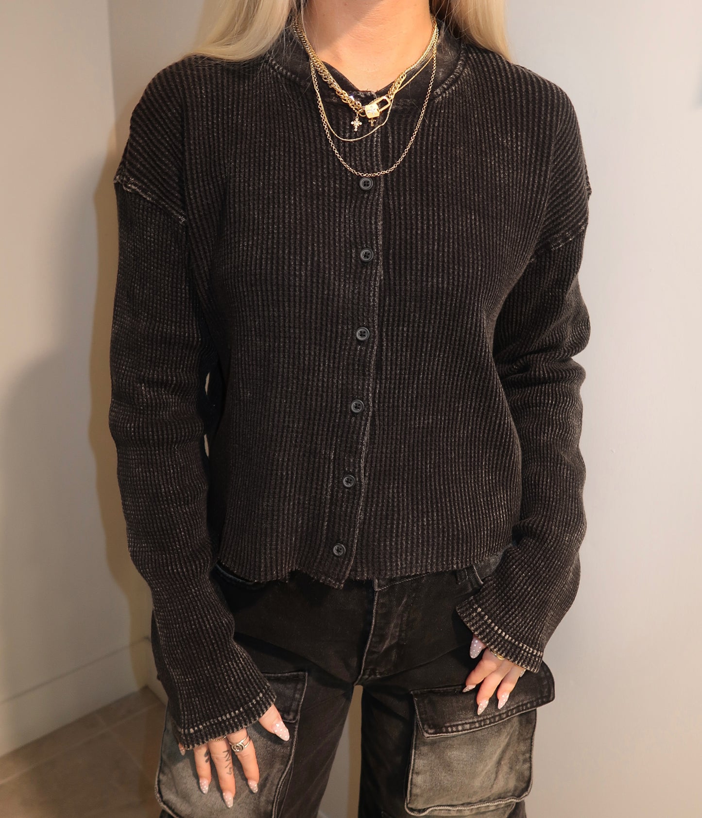 Waffle Long Sleeve Top