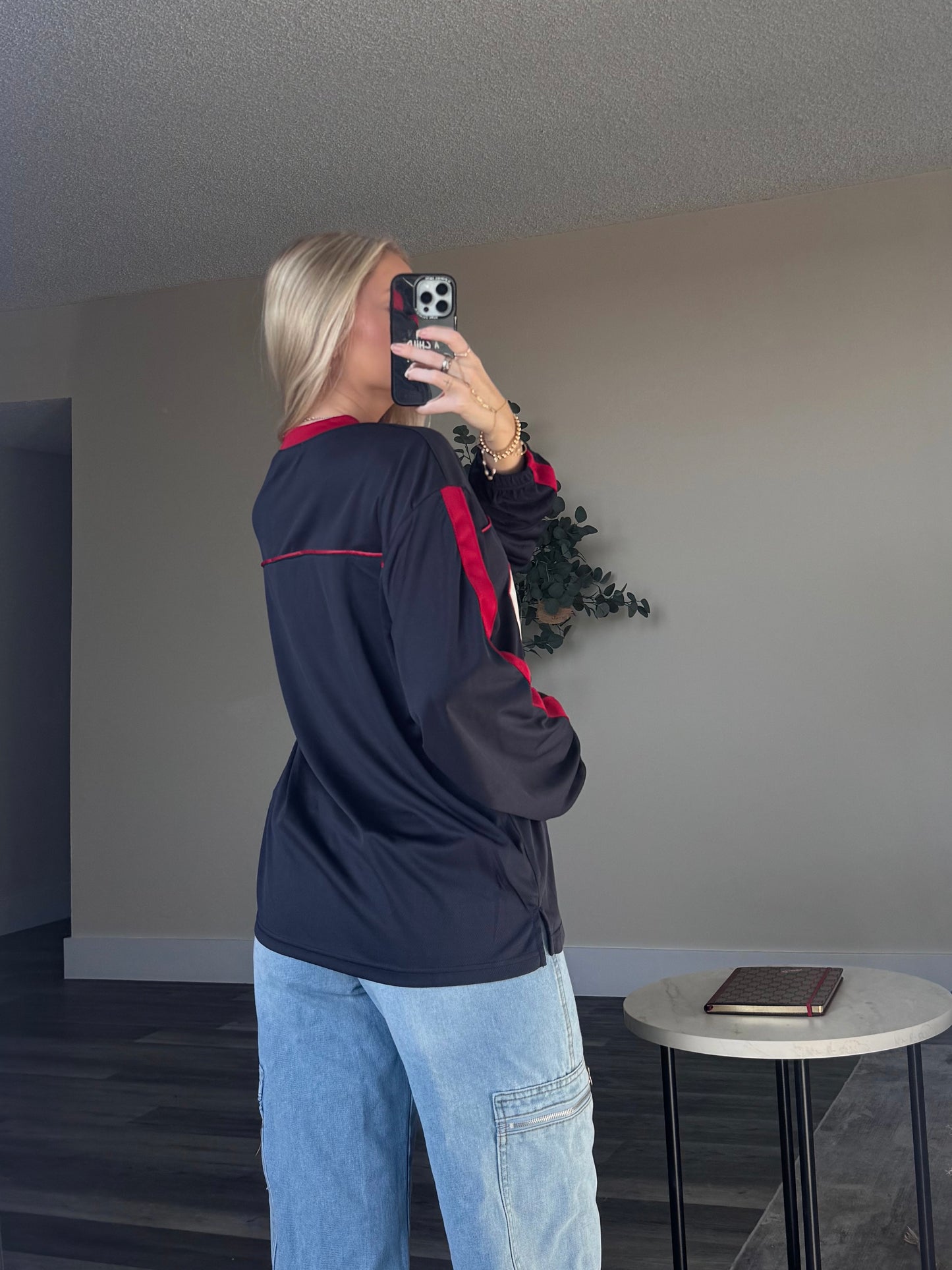 89 Red/ Navy Long Sleeve Jersey