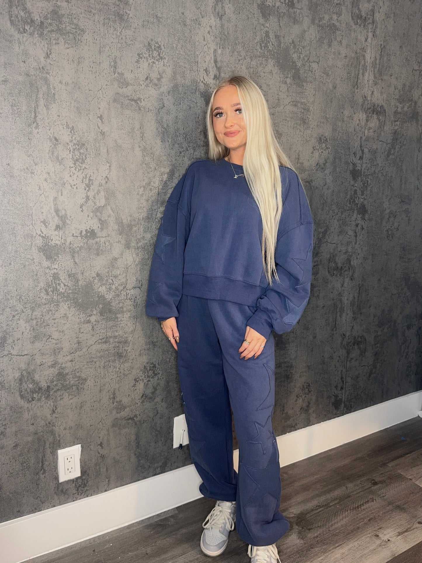 Star Sweat Set- Blue