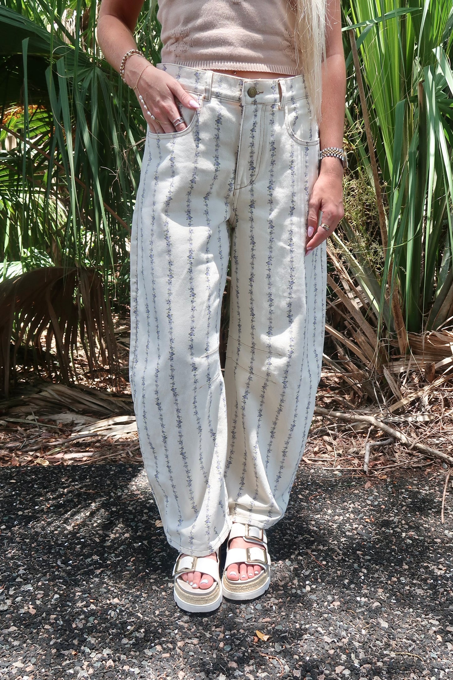Blossom Barrel Jeans