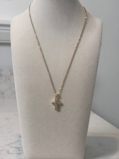 Rhinestone Cross Necklace