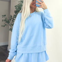 Blue Crochet Skort Set