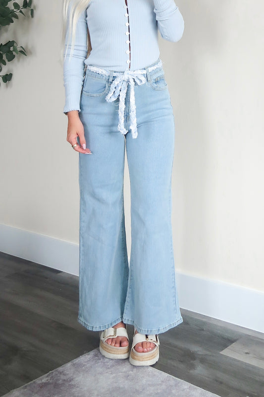 Braided Belt Jeans