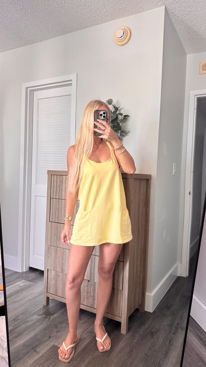 Yellow Romper Dress
