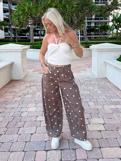 Seaside Sands Knit Halter Top