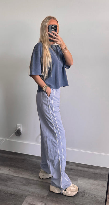 Blue French Terry Top