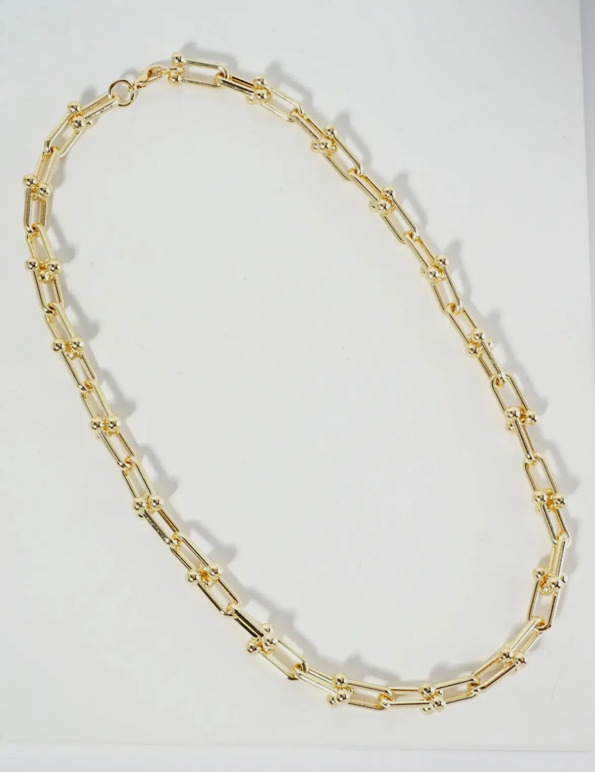Graduated Link Necklace- Gold