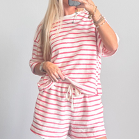 Pink & White Terry Cloth Set