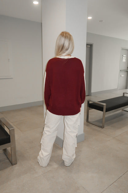 Burgundy 89 Sweater