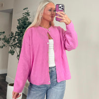 Bubblegum Cozy Cardigan