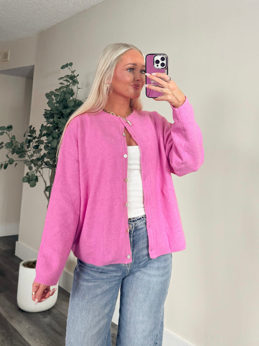 Bubblegum Cozy Cardigan