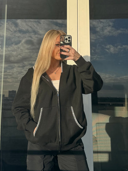 Black / White Stitch Jacket