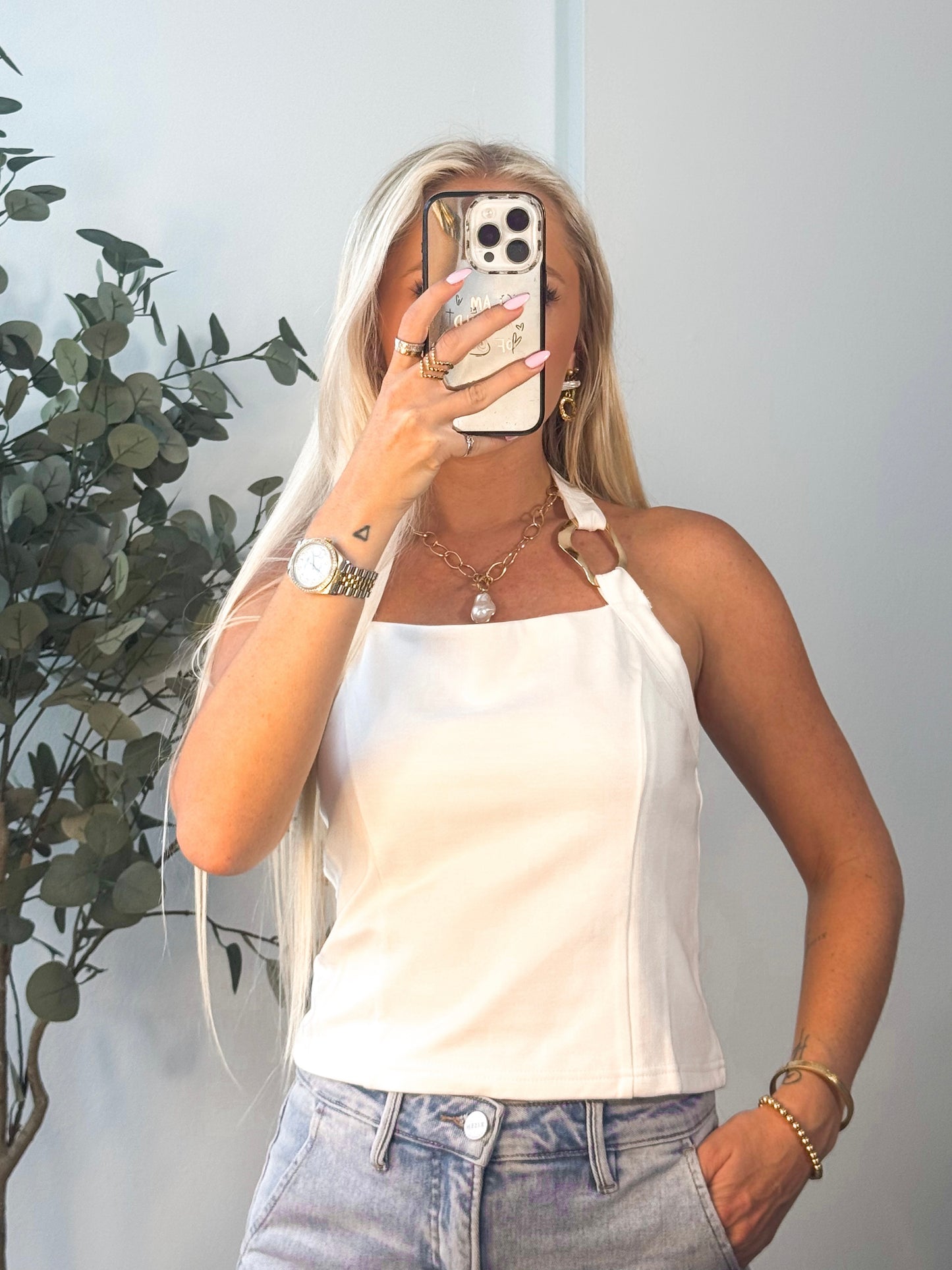 Chic Romance Halter Tank Top