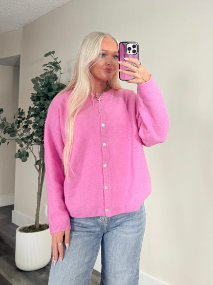 Bubblegum Cozy Cardigan
