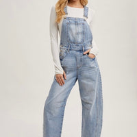 Denim Barrel Overalls