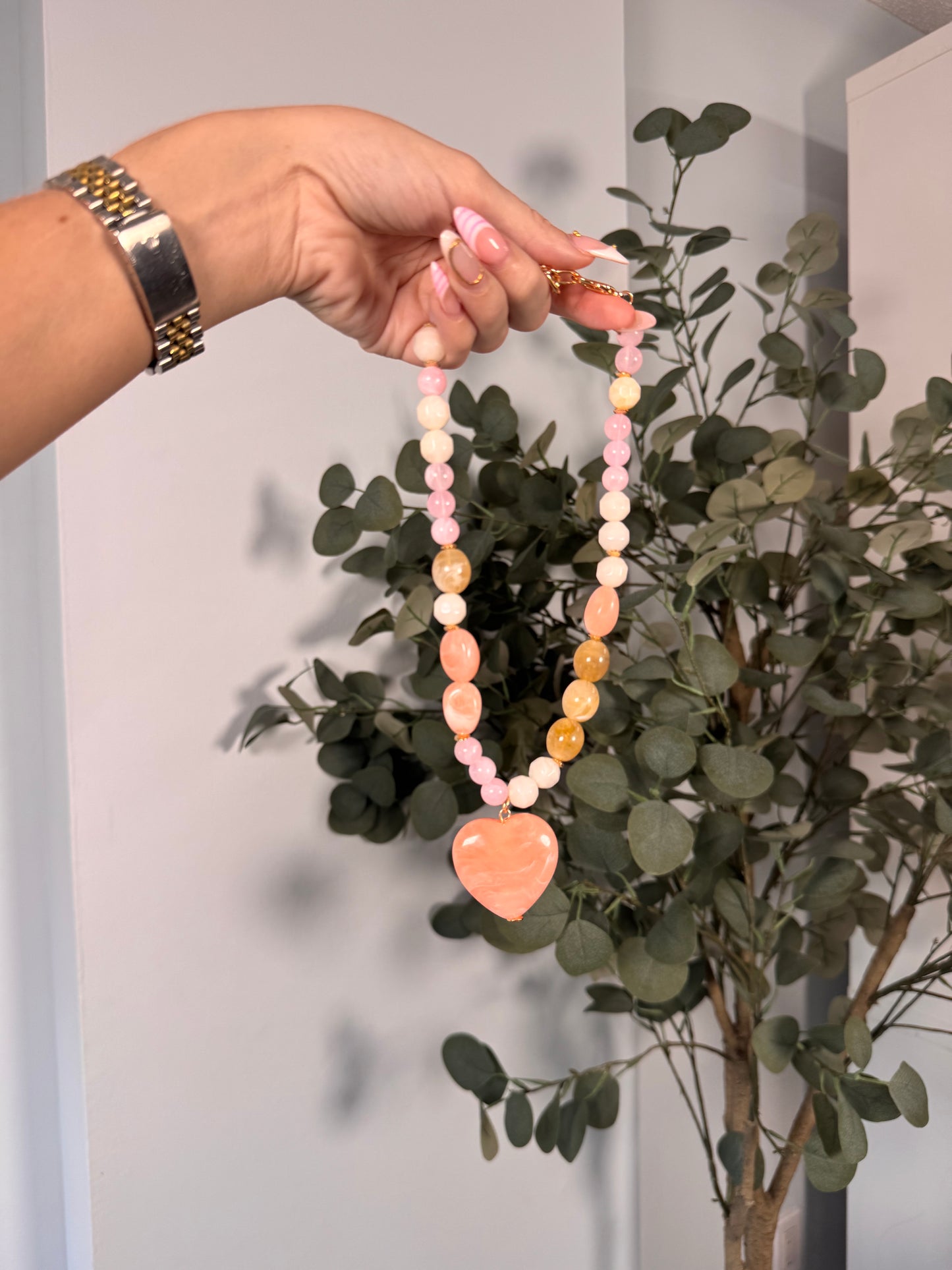 Pink Sugar Beaded Necklace