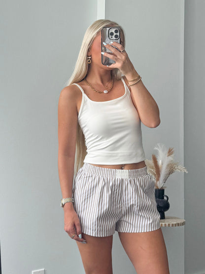 Coastal Stripes Shorts (Size Up)
