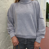 Brushed Hacci Mockneck