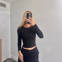 Black Cropped Long Sleeve