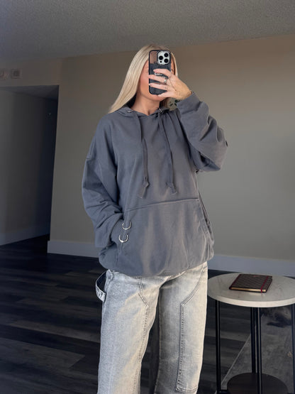 Metal Ring Grey Skort Set