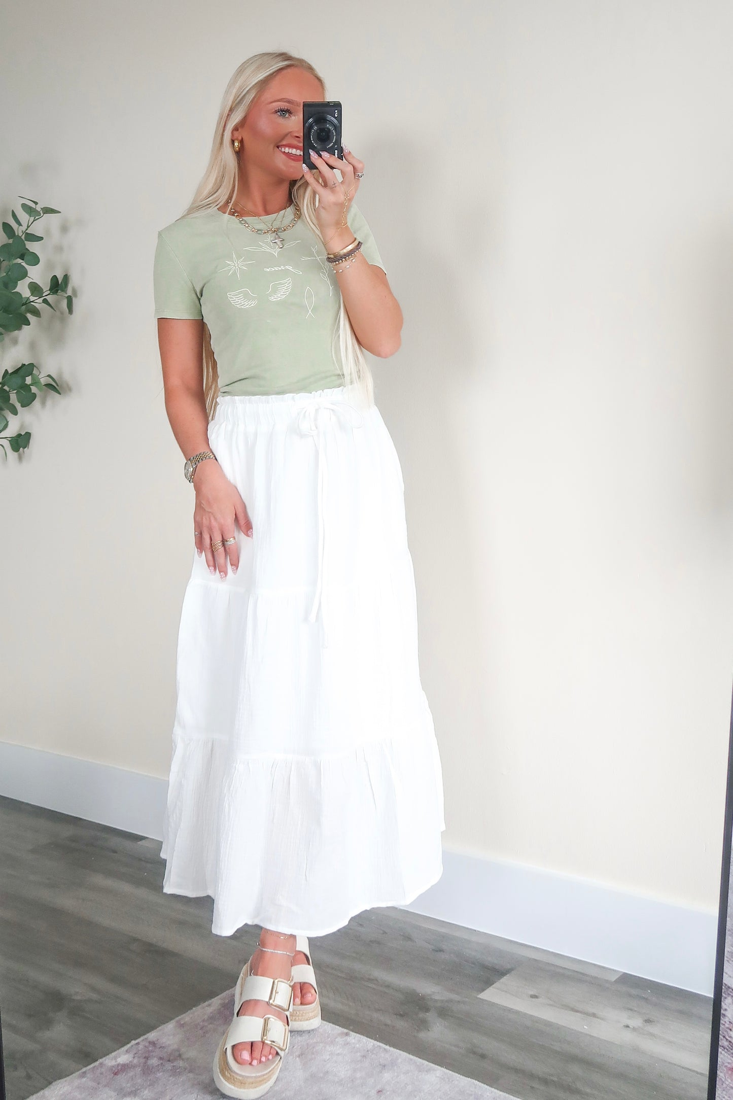 Boho Gauze Midi Skirt
