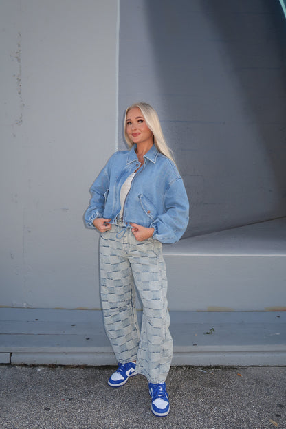 Denim Cargo Pocket Jacket