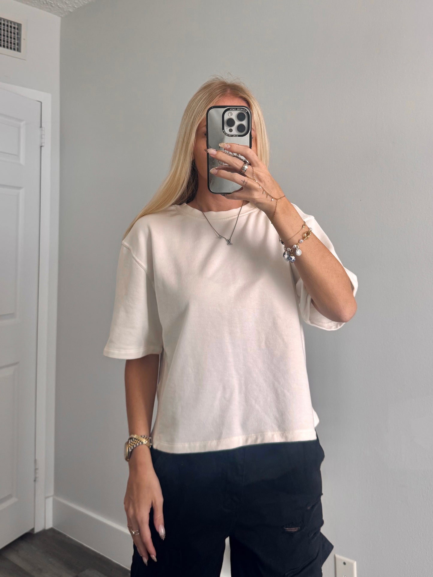 White French Terry Top