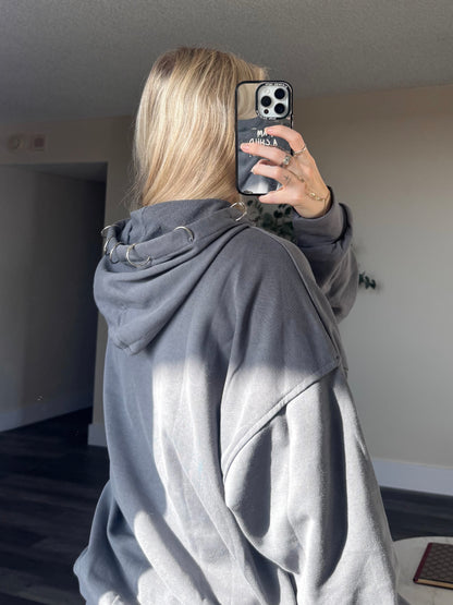 Metal Ring Grey Skort Set